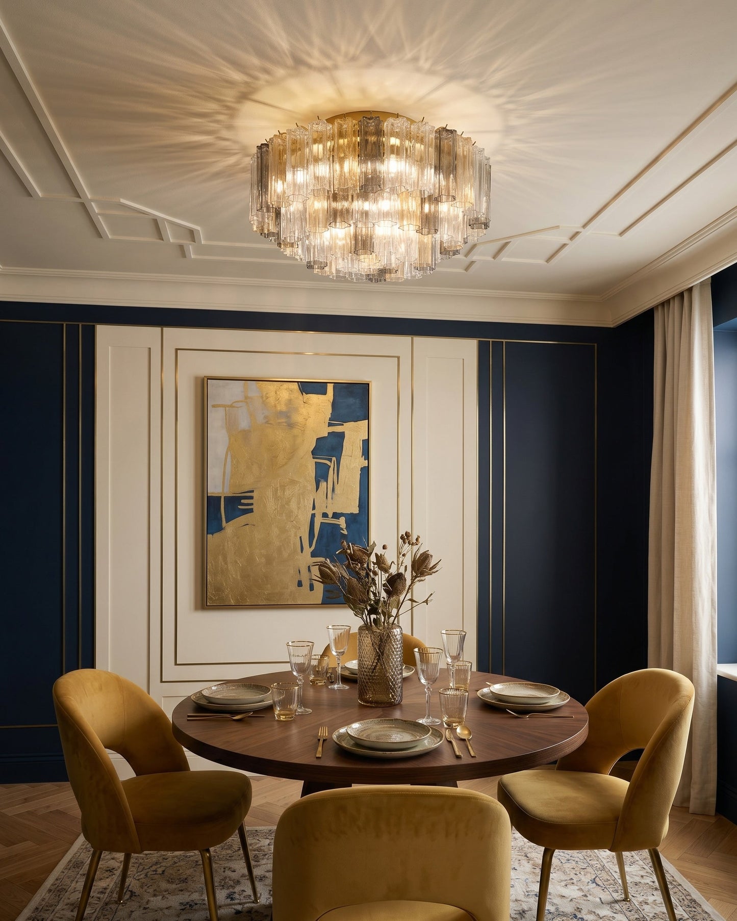 Celia Fluted Glass Ceiling Light