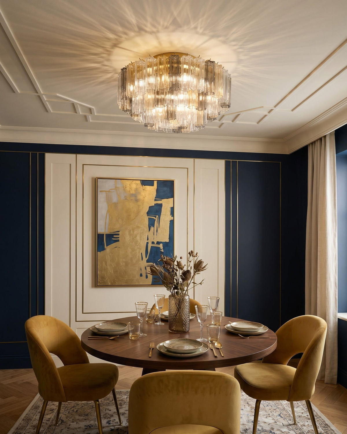Celia Fluted Glass Ceiling Light