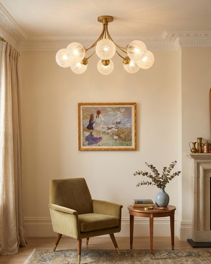 Elliot Textured Glass Flush Mount