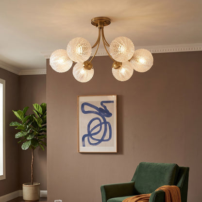 Elliot Textured Glass Flush Mount