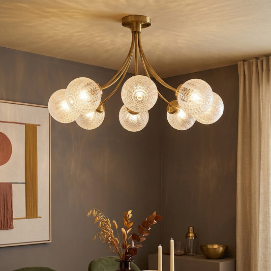 Elliot Textured Glass Flush Mount
