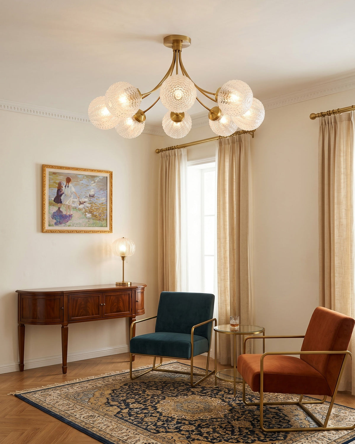 Elliot Textured Glass Flush Mount