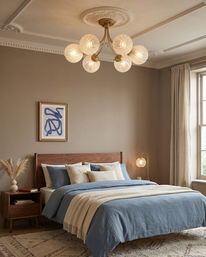 Elliot Textured Glass Flush Mount