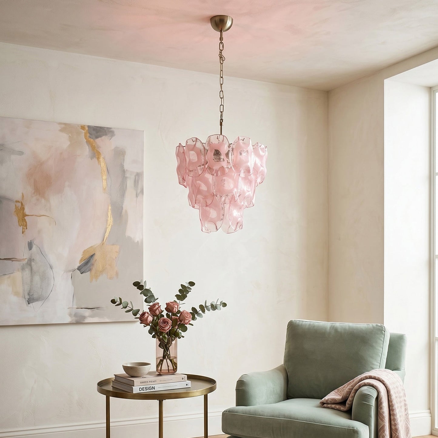 Fiorella Blush Petal Chandelier