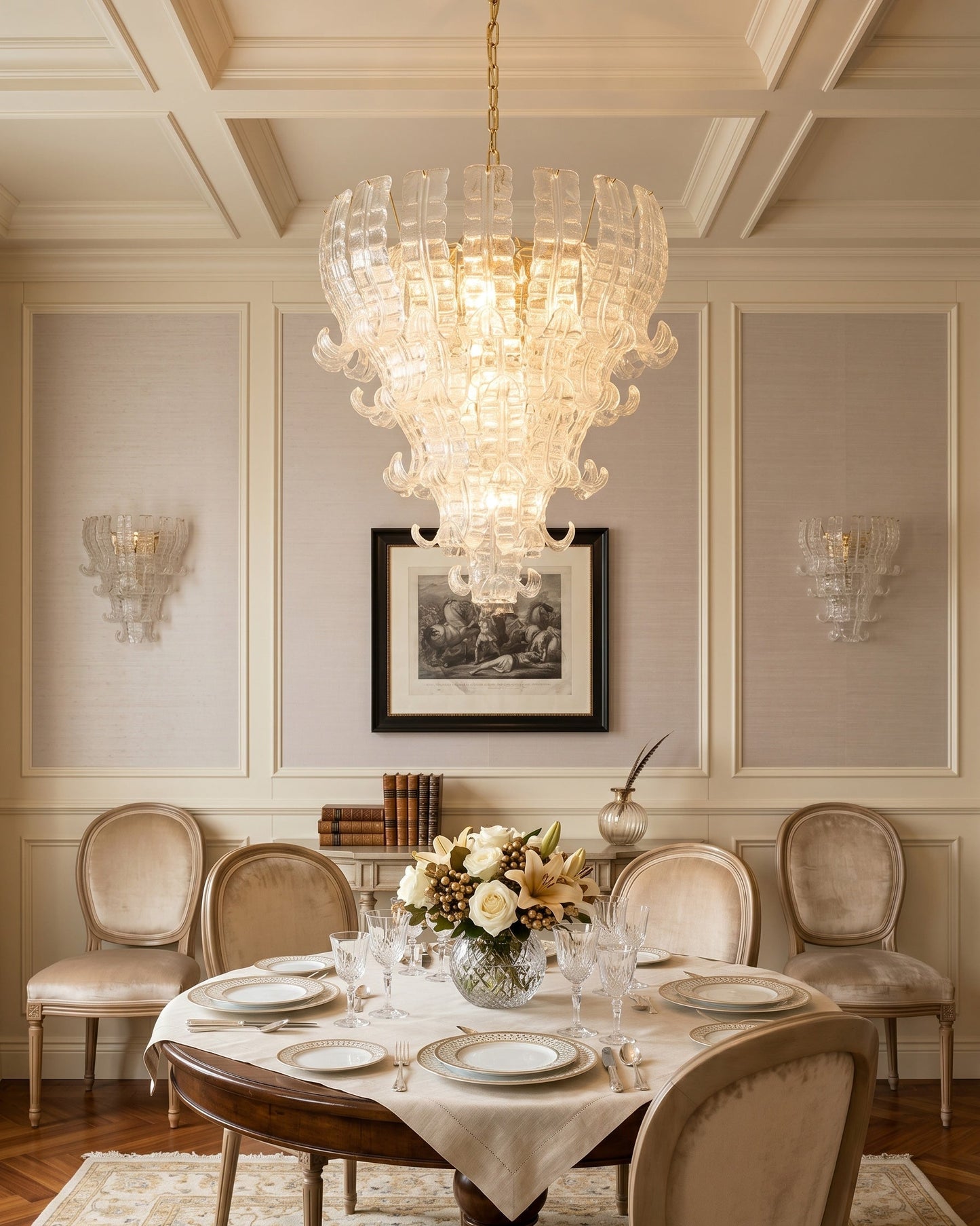 Rosavelle™ Blush Murano Glass Chandelier