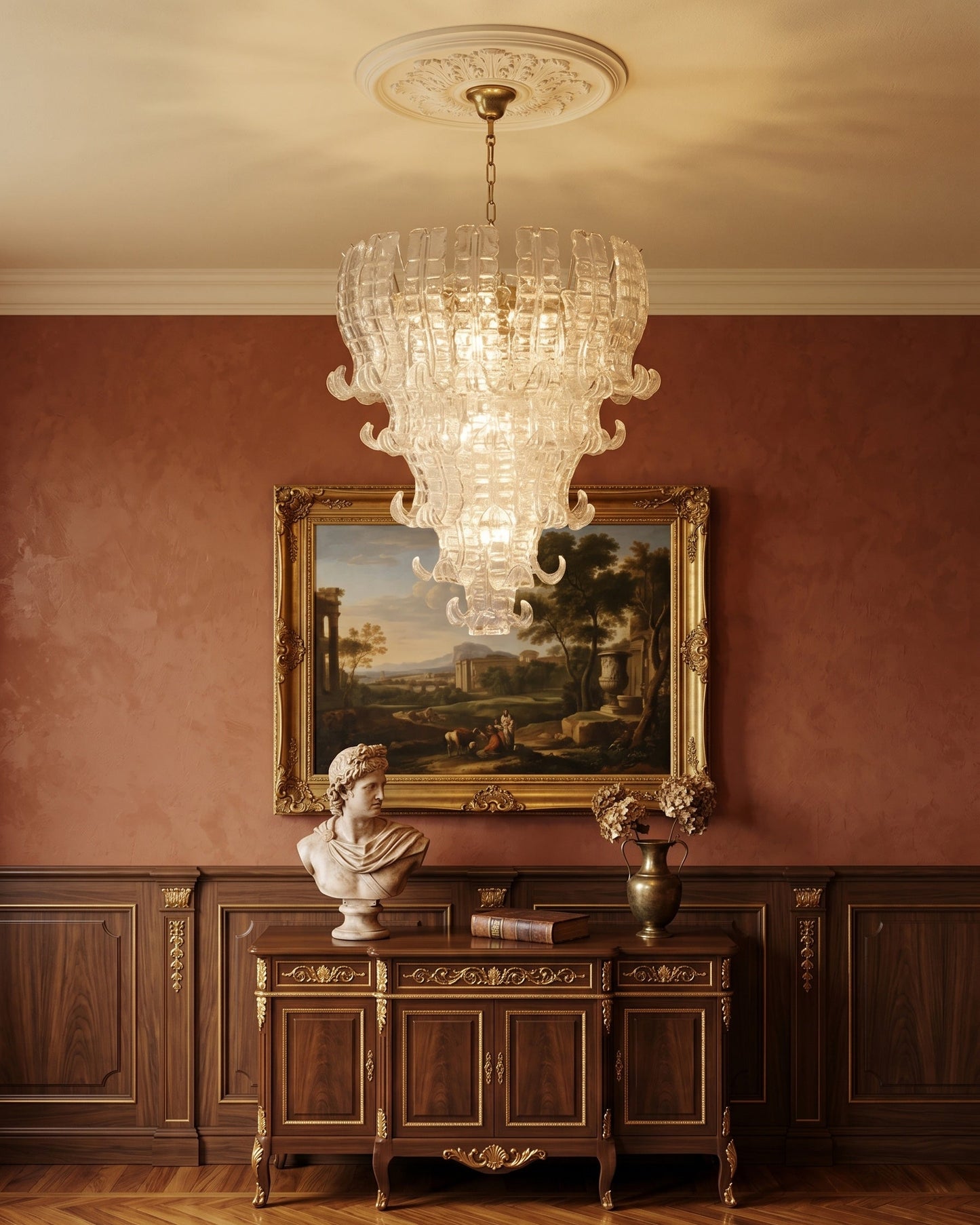 Rosavelle™ Blush Murano Glass Chandelier