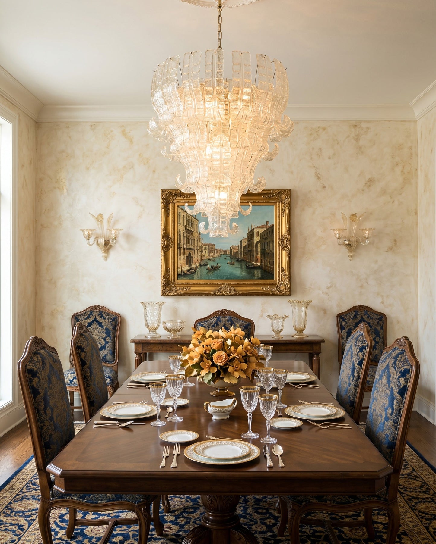 Rosavelle™ Blush Murano Glass Chandelier