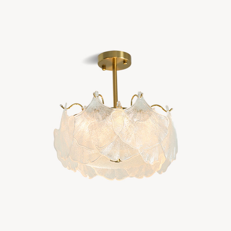 Ginkgo Leaves Glass Flush Mount