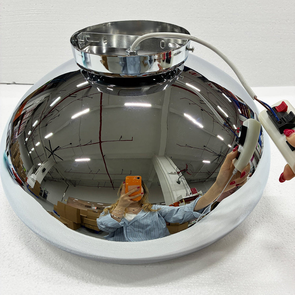 HARK Mirror-Chrome Flush Mount Ceiling Light