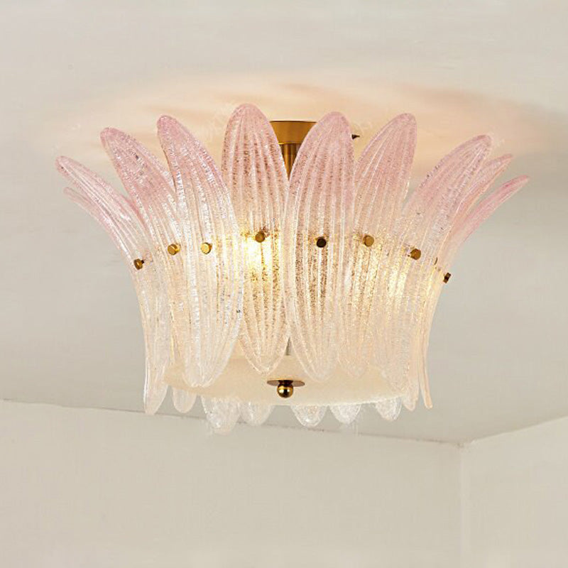 Petal Glass Flush Mount Ceiling Light