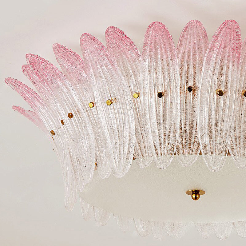 Petal Glass Flush Mount Ceiling Light