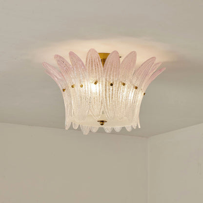 Petal Glass Flush Mount Ceiling Light