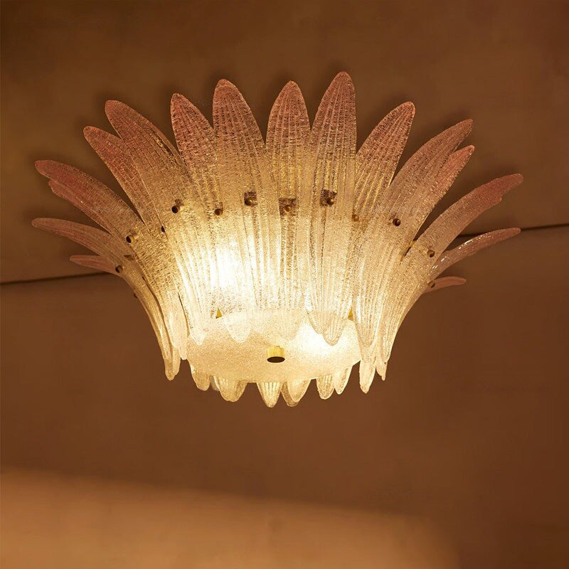 Petal Glass Flush Mount Ceiling Light