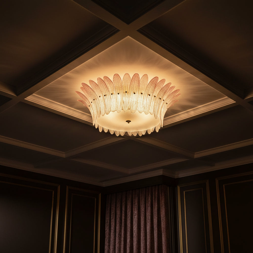 Petal Glass Flush Mount Ceiling Light
