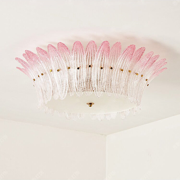 Petal Glass Flush Mount Ceiling Light