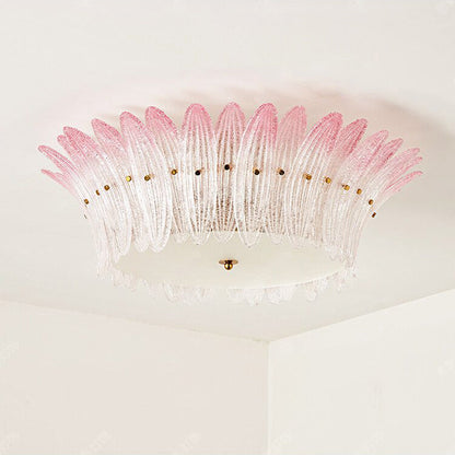 Petal Glass Flush Mount Ceiling Light