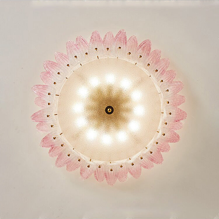 Petal Glass Flush Mount Ceiling Light