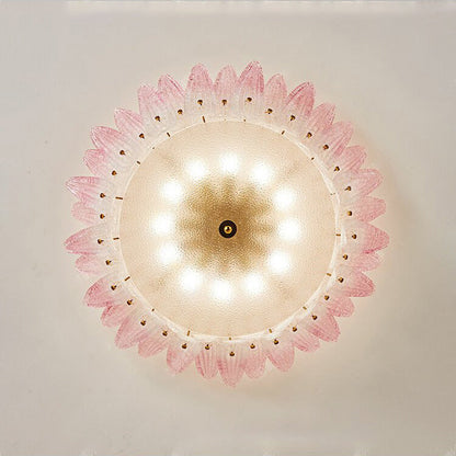 Petal Glass Flush Mount Ceiling Light
