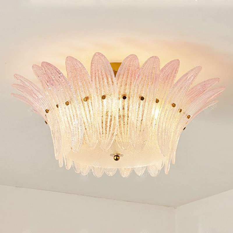 Petal Glass Flush Mount Ceiling Light
