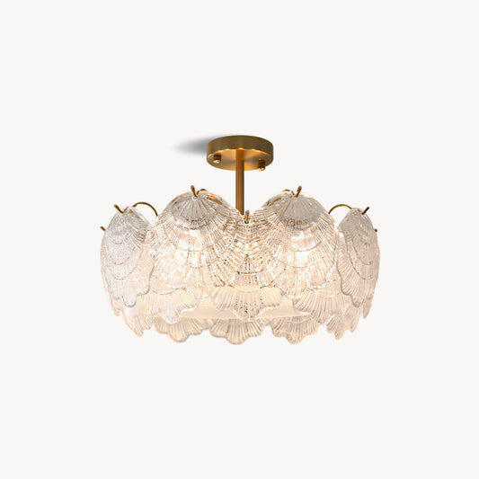 Shell Glass Flush Mount