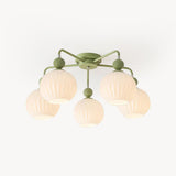 FLORETTE Blossom Frosted Glass Globe Ceiling Light