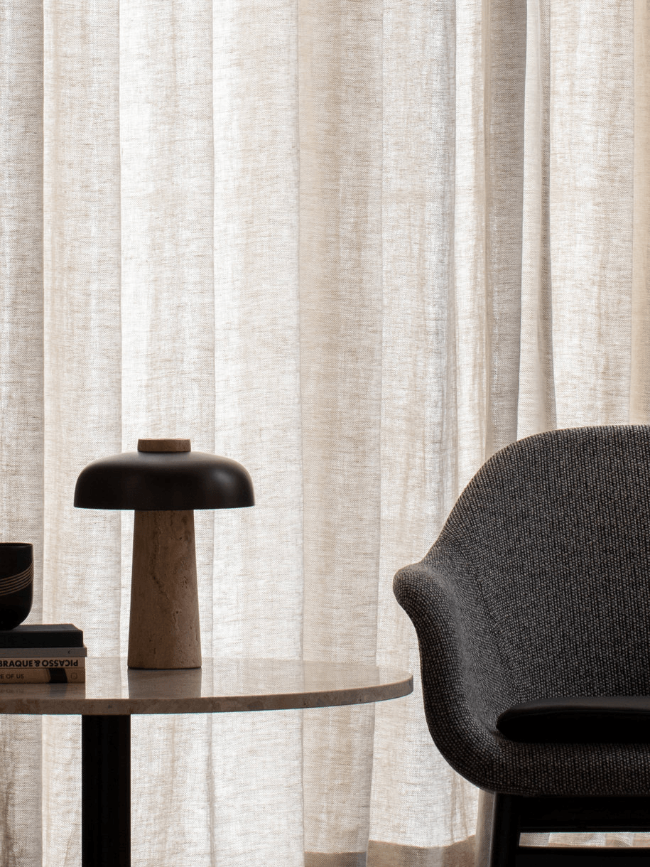 Travertine Halo Table Lamp