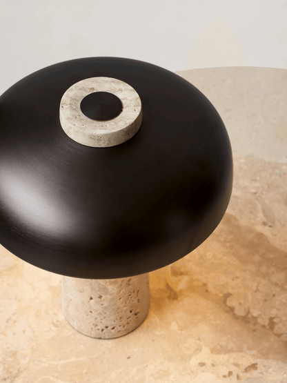 Travertine Halo Table Lamp