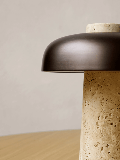 Travertine Halo Table Lamp