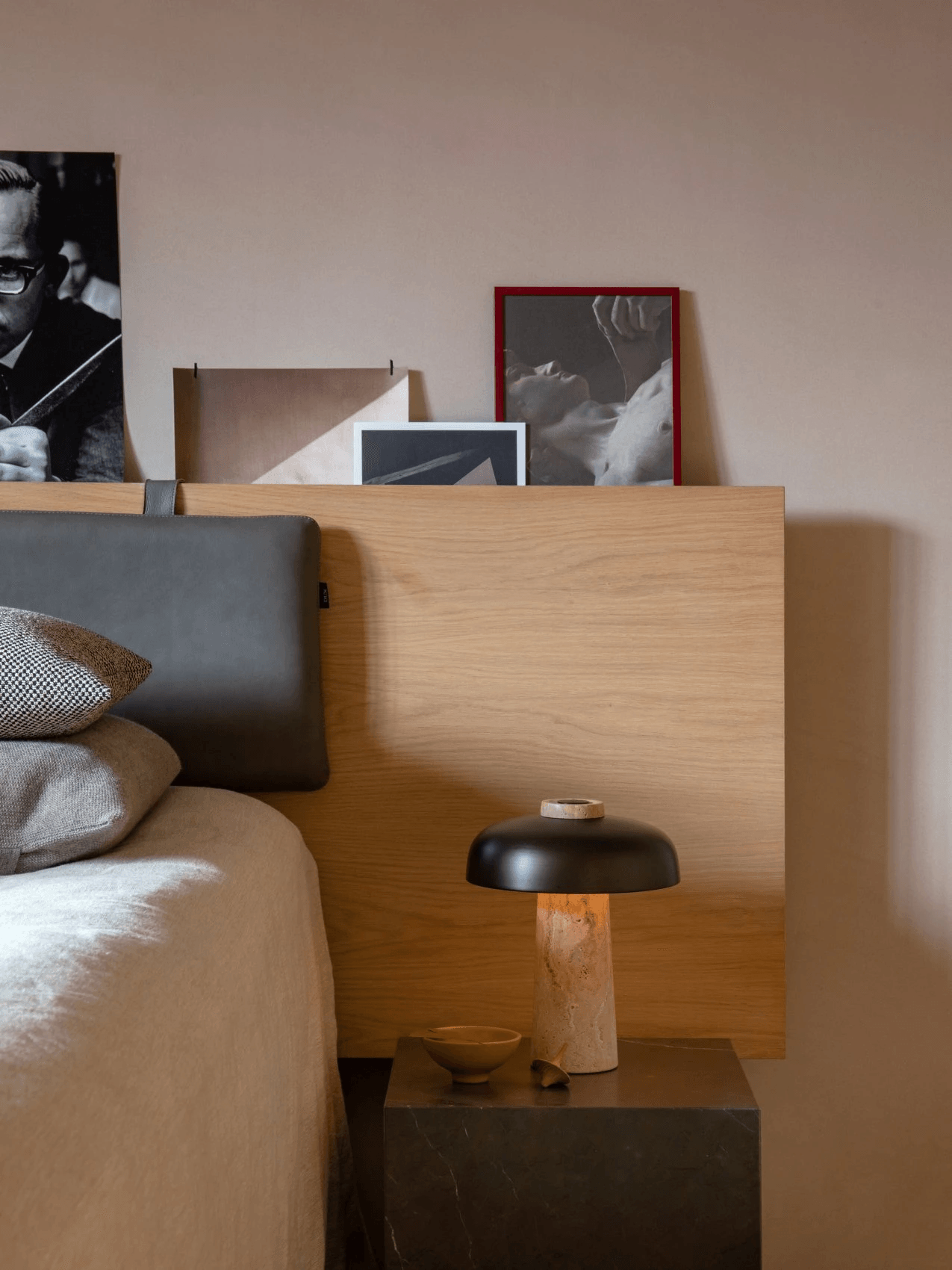 Travertine Halo Table Lamp