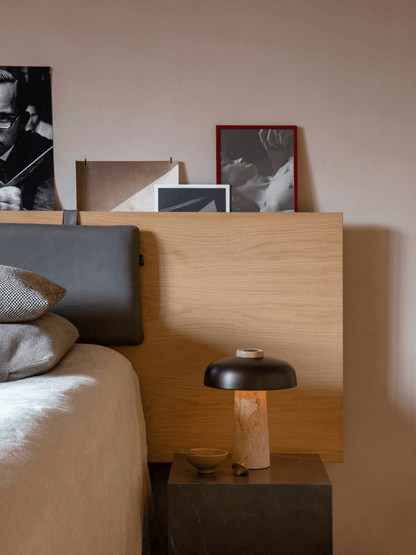 Travertine Halo Table Lamp