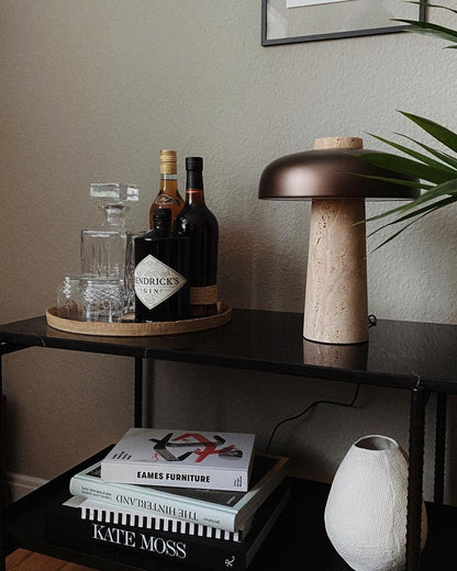 Travertine Halo Table Lamp