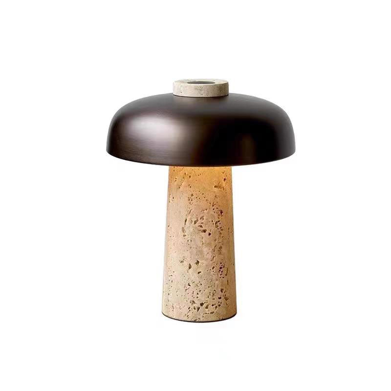 Travertine Halo Table Lamp