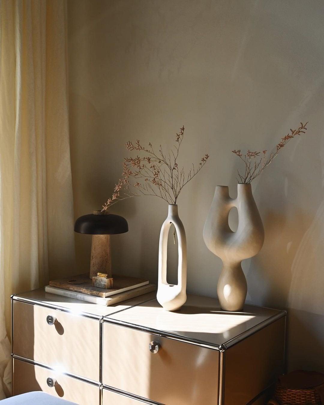 Travertine Halo Table Lamp