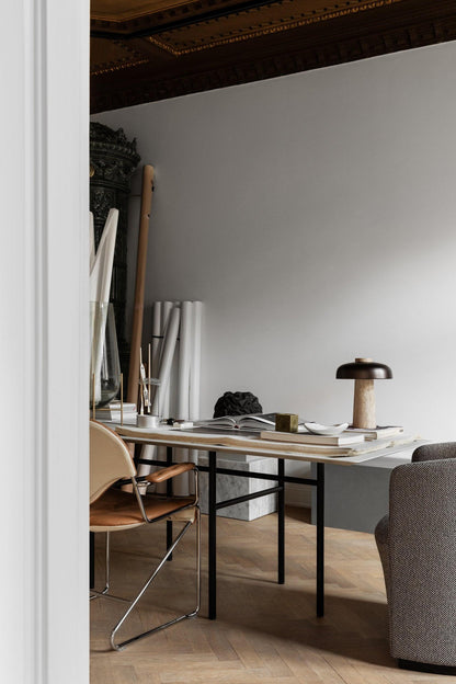Travertine Halo Table Lamp