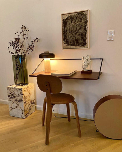 Travertine Halo Table Lamp