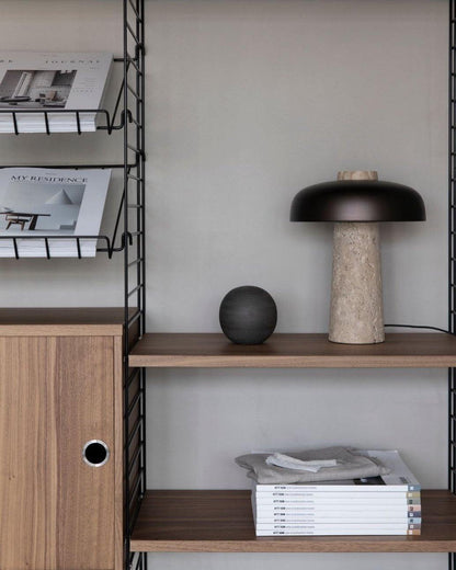 Travertine Halo Table Lamp