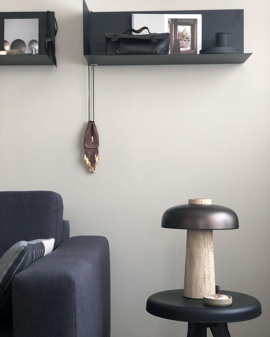 Travertine Halo Table Lamp