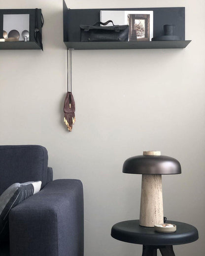 Travertine Halo Table Lamp