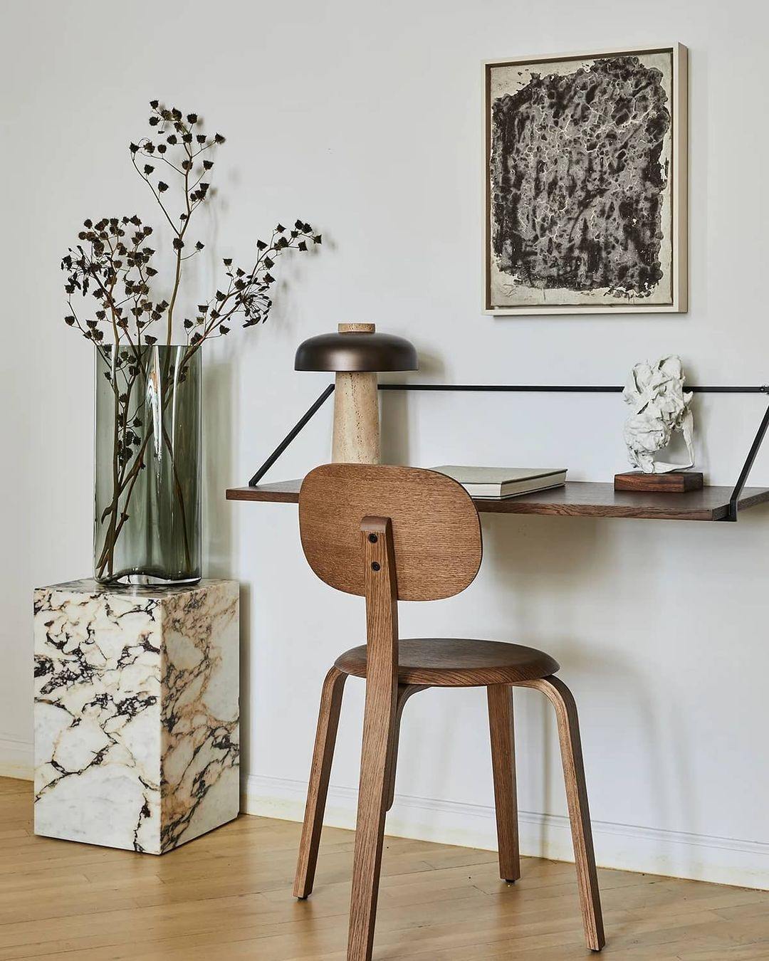Travertine Halo Table Lamp
