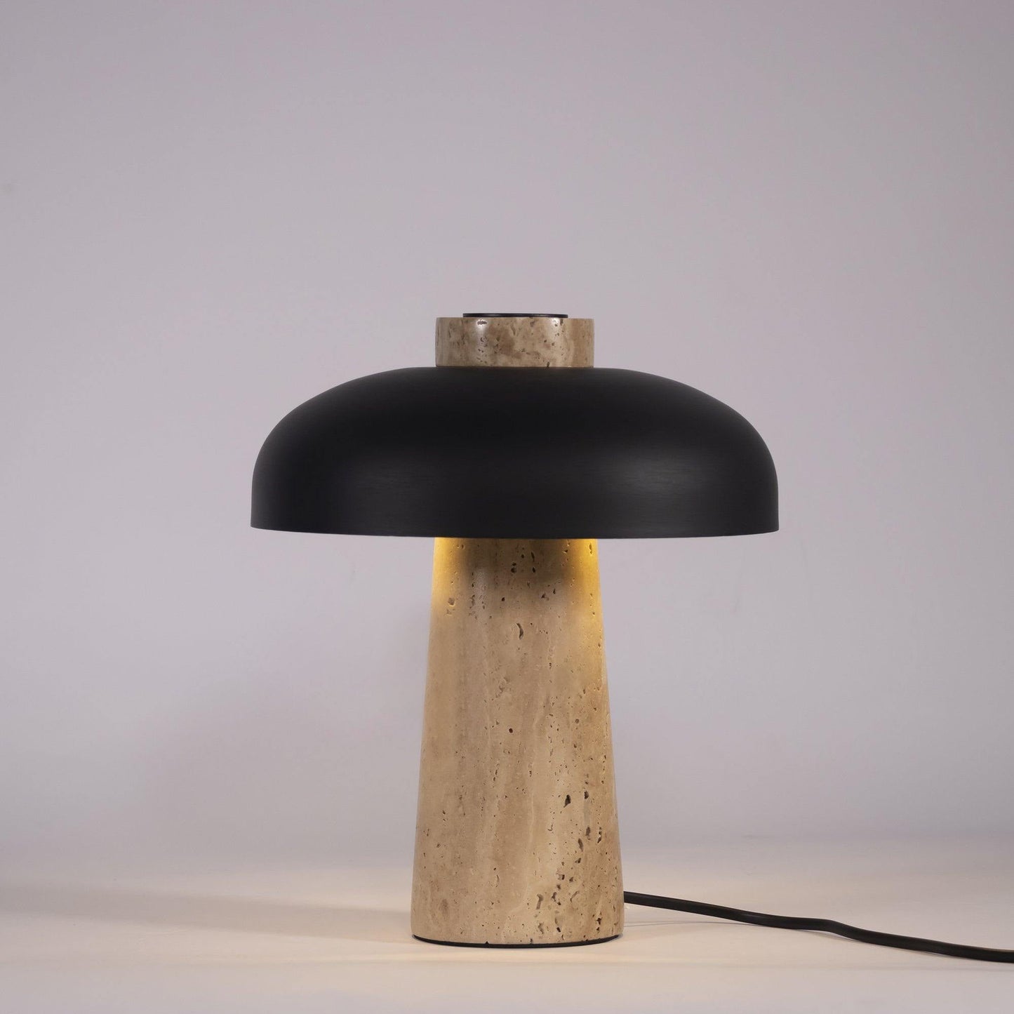 Travertine Halo Table Lamp