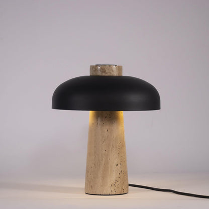 Travertine Halo Table Lamp