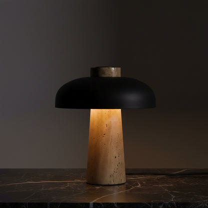 Travertine Halo Table Lamp