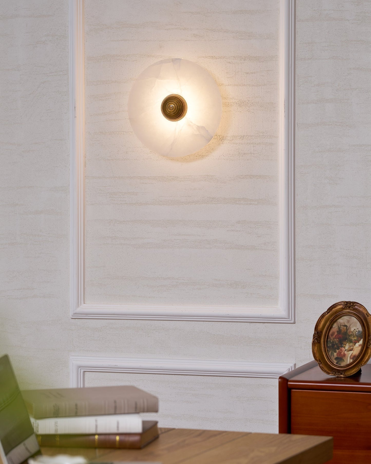 Median Alabaster  Sconce
