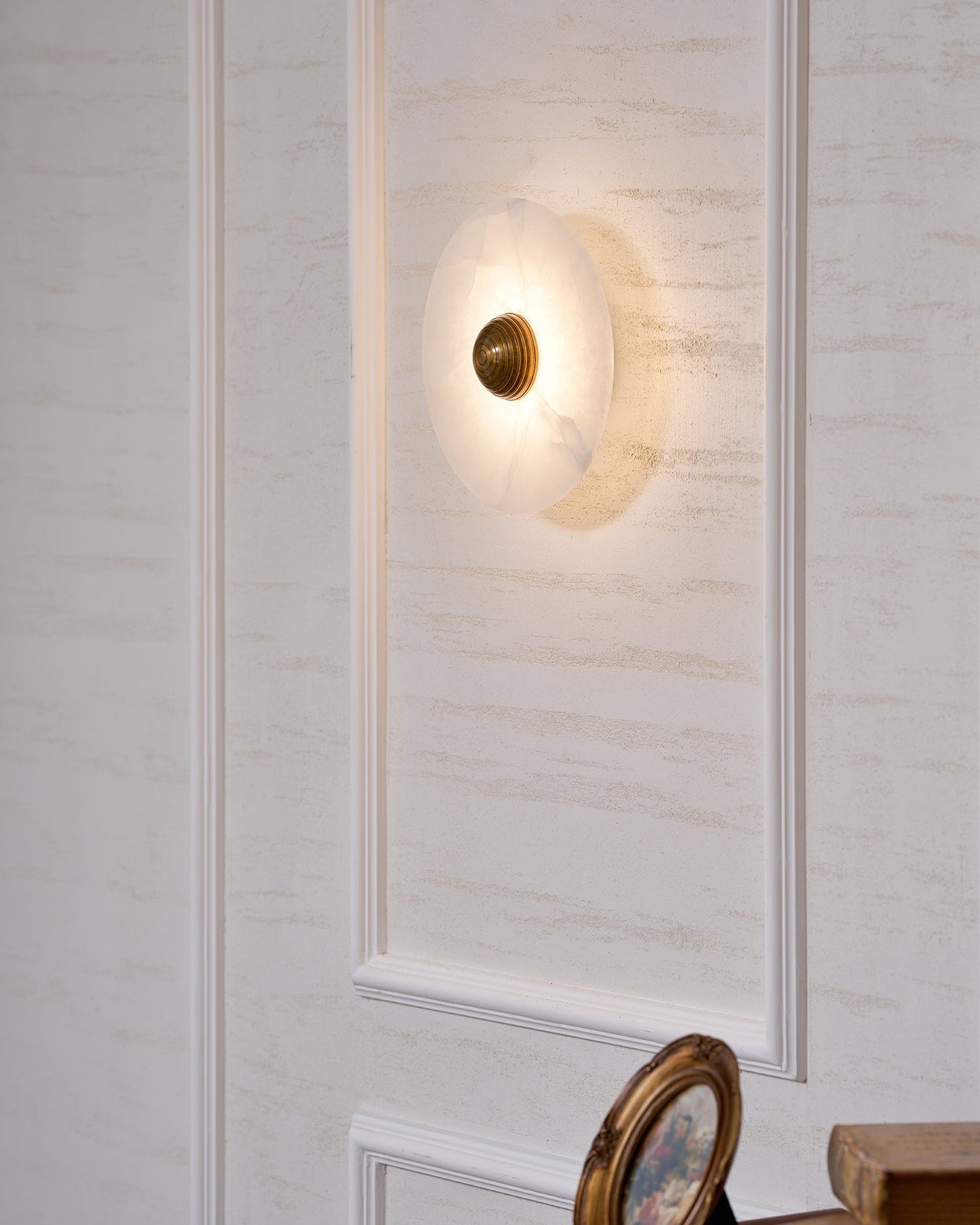 Median Alabaster  Sconce