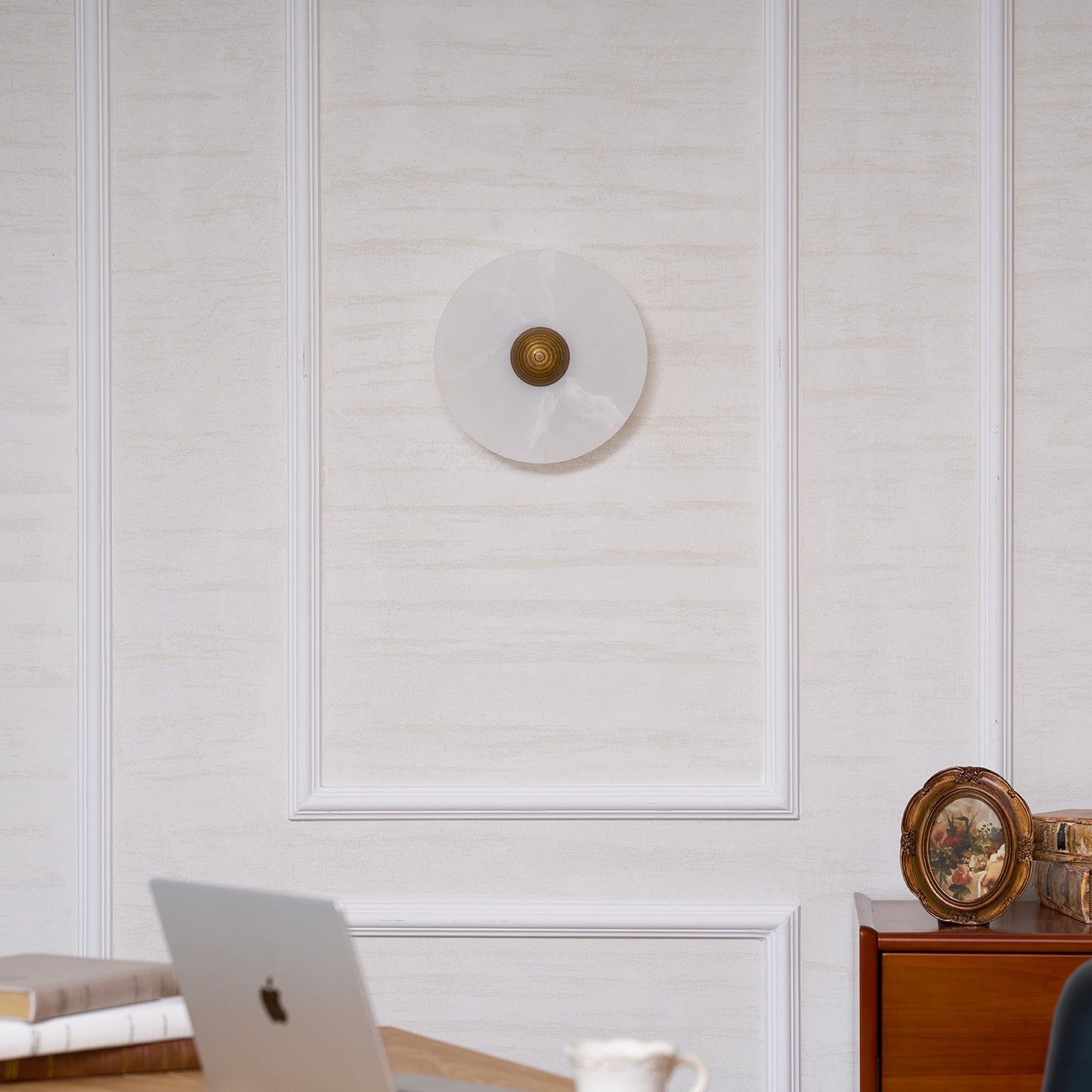 Median Alabaster  Sconce