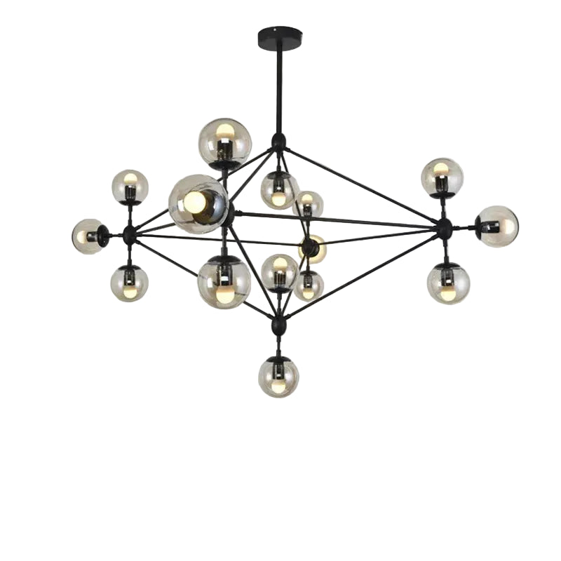 PERLAGE Glass Globe Cluster Chandelier