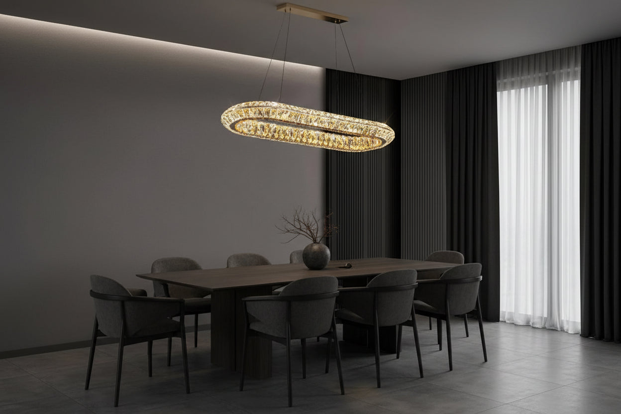 Aurora Luxe Crystal Pendant Chandelier