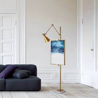 MARMORA Gold Marble Floor Lamp