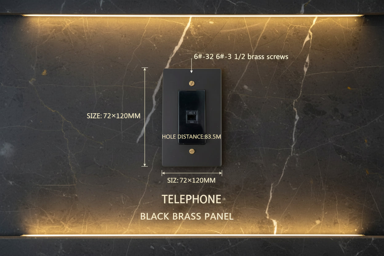 Black-Gold Brass Panel Plate Toggle