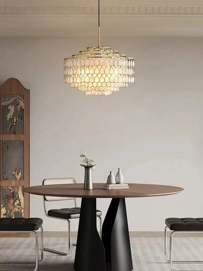 VENERELLA Tiered Shell Chandelier